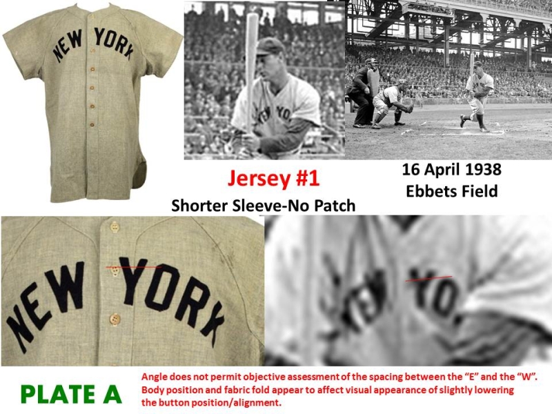New York Yankees uniform worm by Lou Gehrig in 1939, National